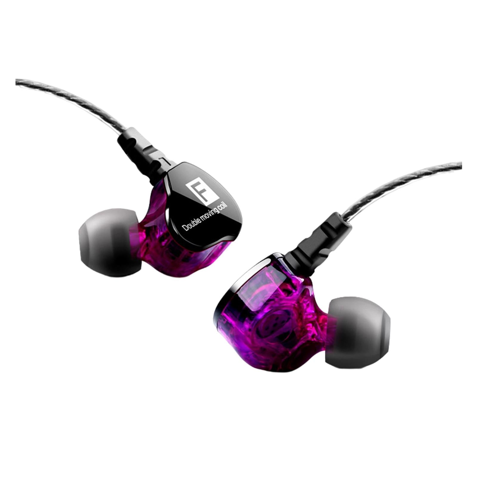 Earphones Headphones Wired in-Ear Earbuds Hi-fi Headset Stereo  Purple