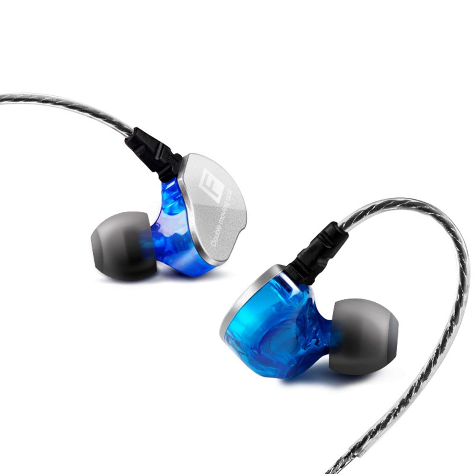 Earphones Headphones Wired in-Ear Earbuds Hi-fi Headset Stereo  Blue