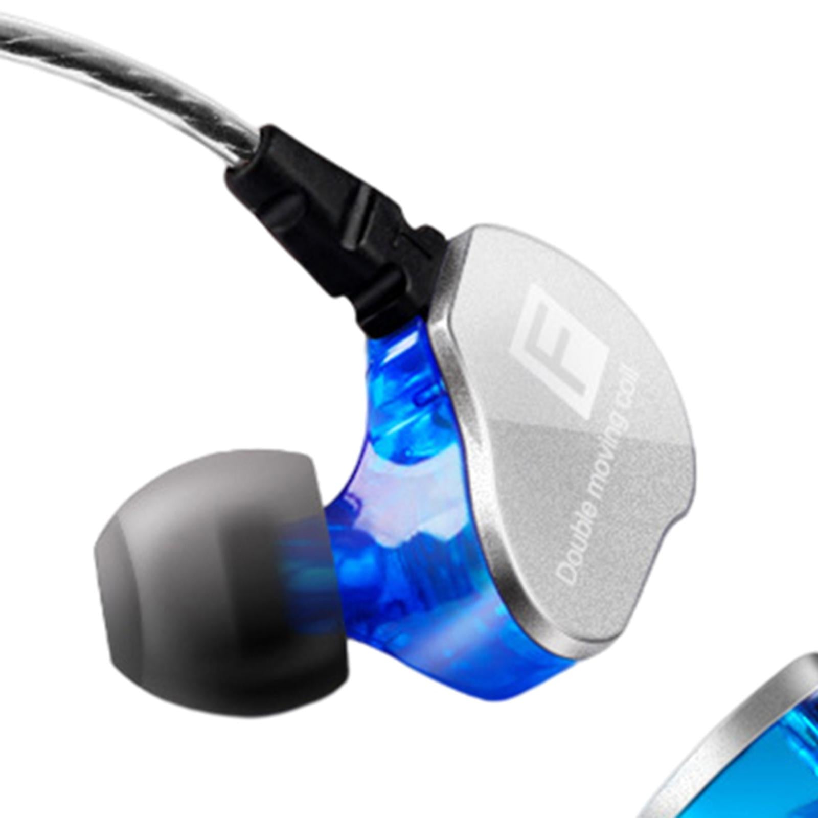 Earphones Headphones Wired in-Ear Earbuds Hi-fi Headset Stereo  Blue