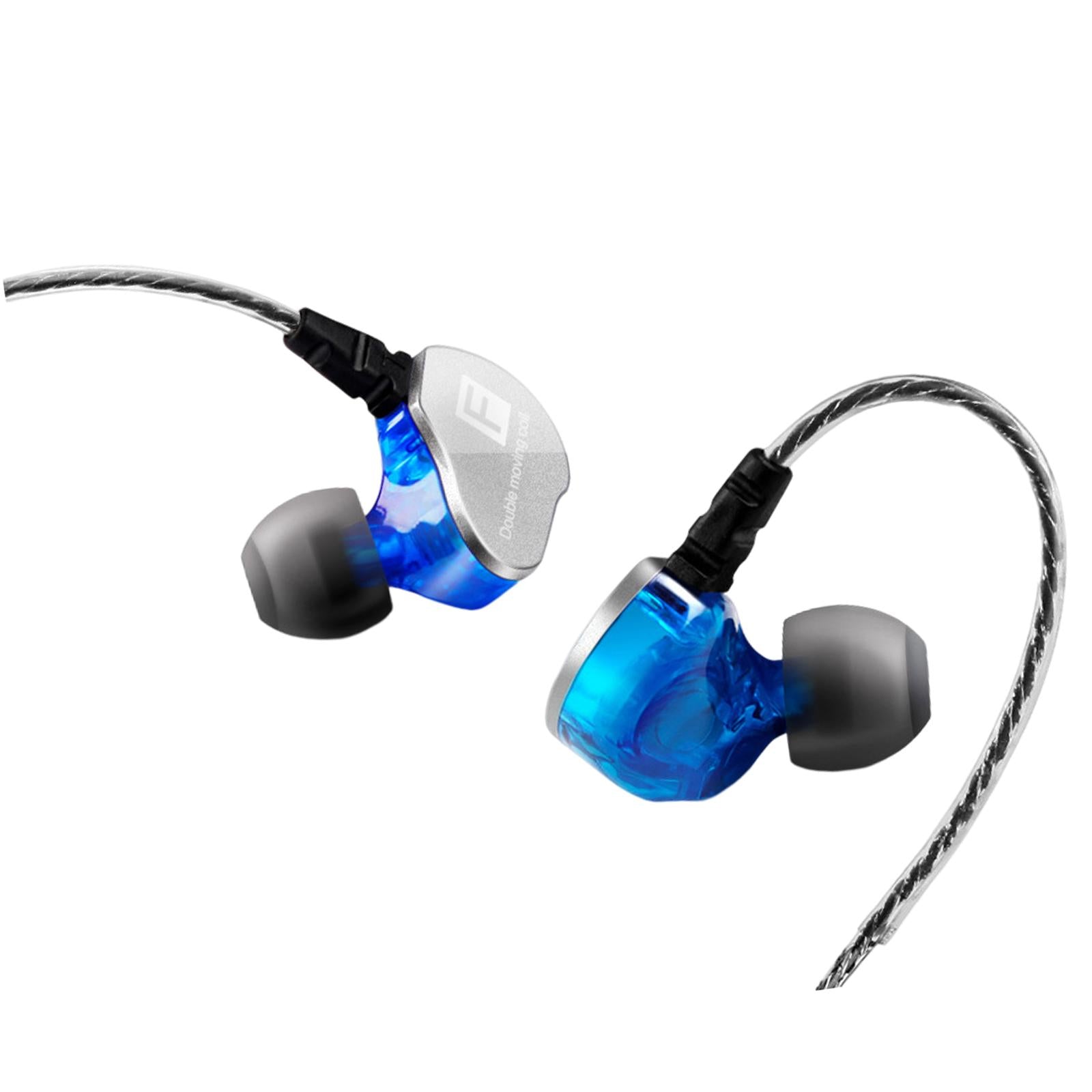 Earphones Headphones Wired in-Ear Earbuds Hi-fi Headset Stereo  Blue