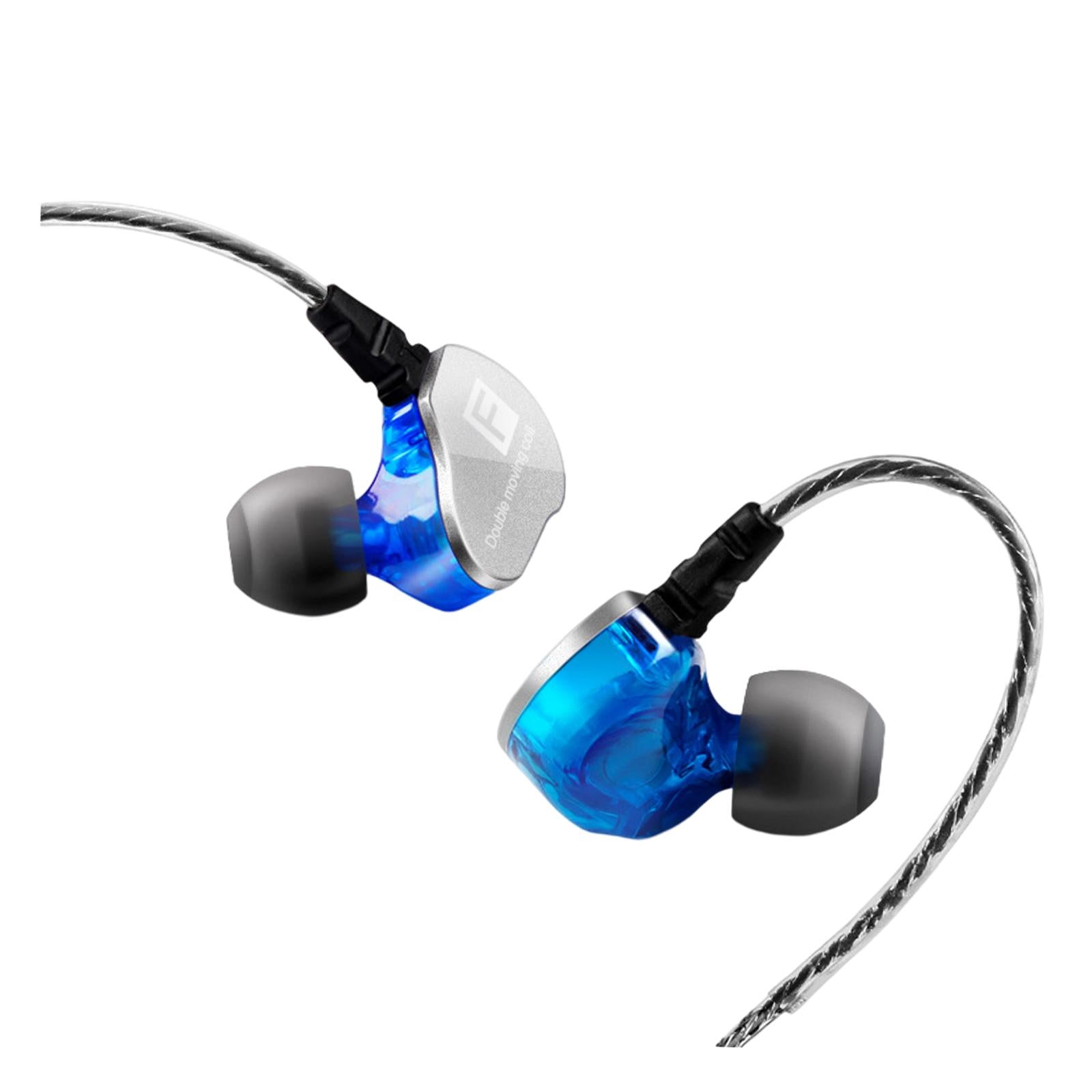 Earphones Headphones Wired in-Ear Earbuds Hi-fi Headset Stereo  Blue