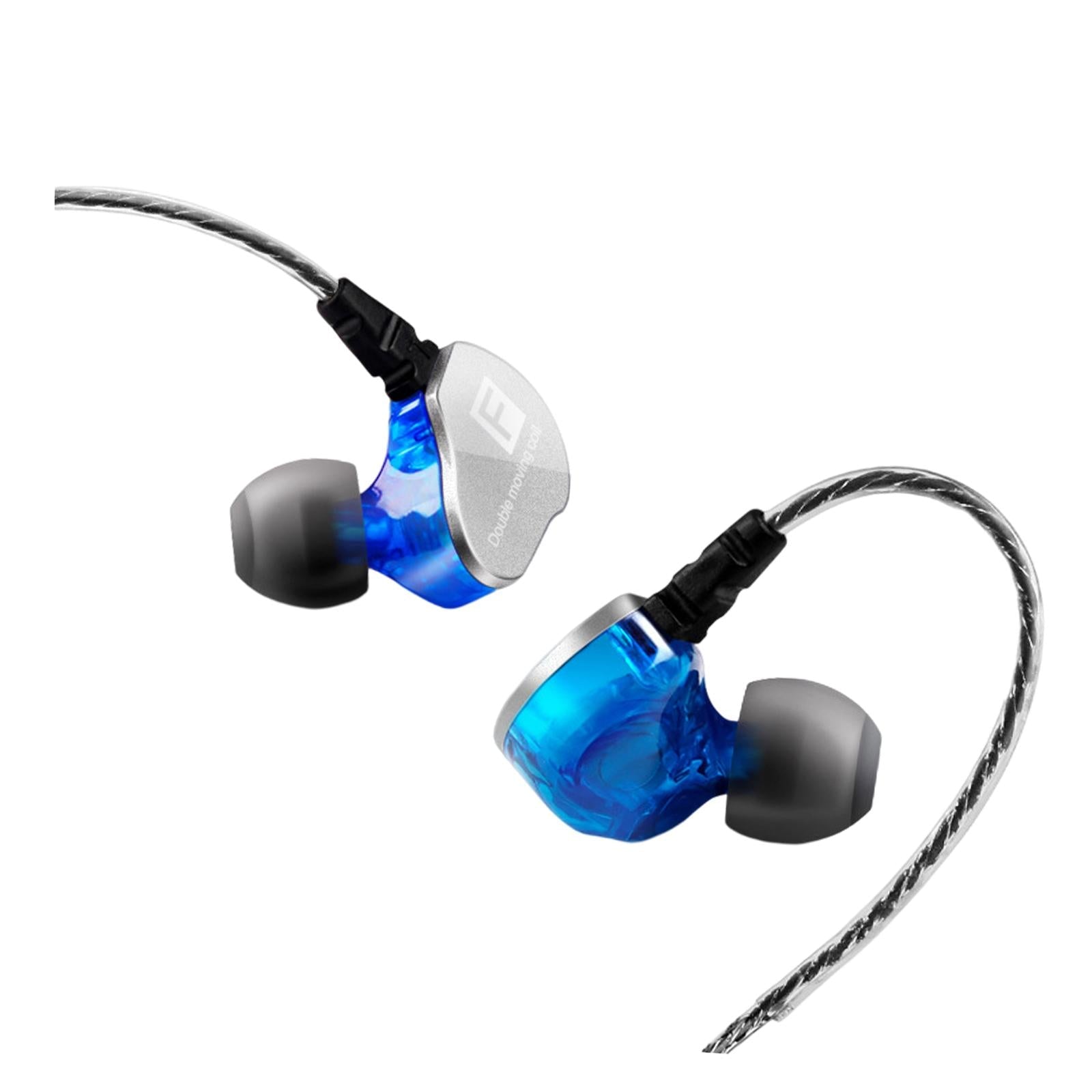 Earphones Headphones Wired in-Ear Earbuds Hi-fi Headset Stereo  Blue