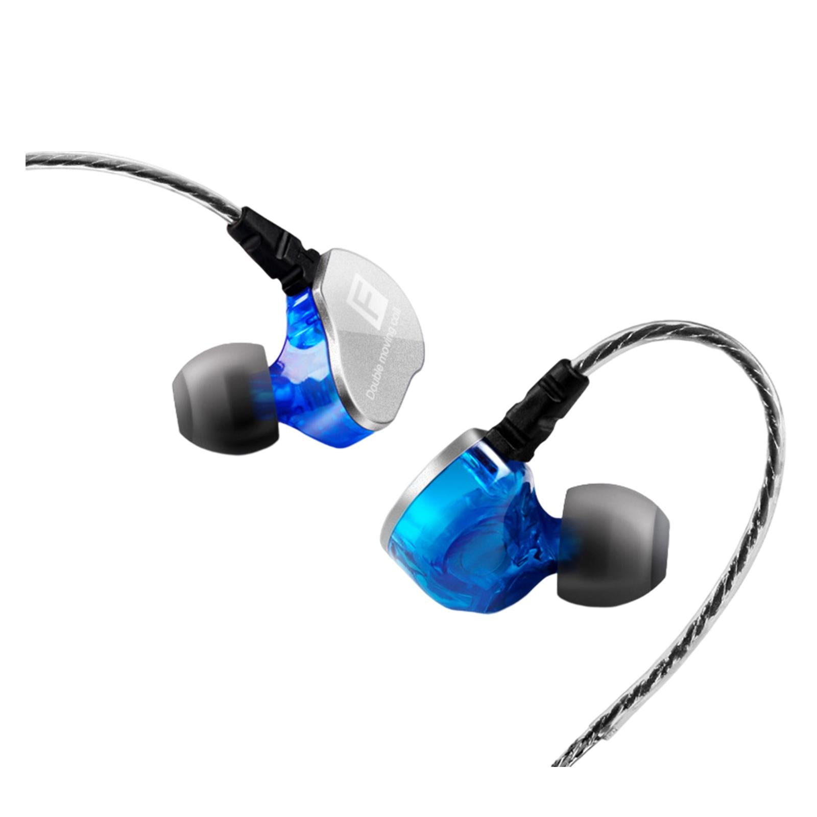 Earphones Headphones Wired in-Ear Earbuds Hi-fi Headset Stereo  Blue