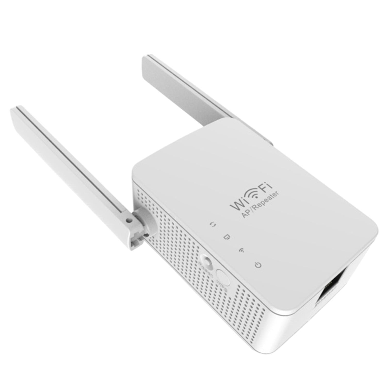 WiFi Repeater WiFi Singal Booster Range Extender 300Mbps 2.4G Plug-EU White