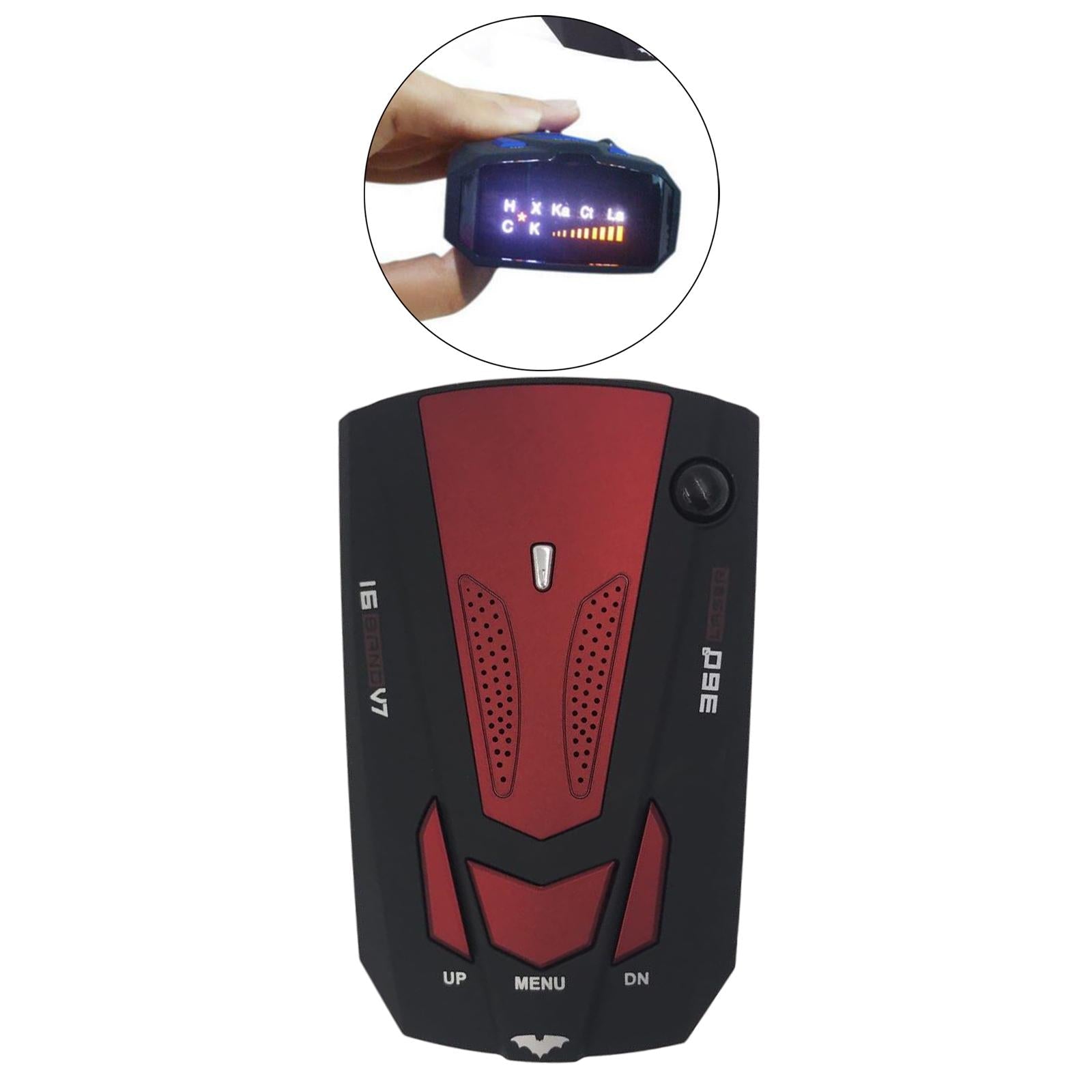 V7 360 Degree 16 Band Car Detector Laser Speed Detector Red