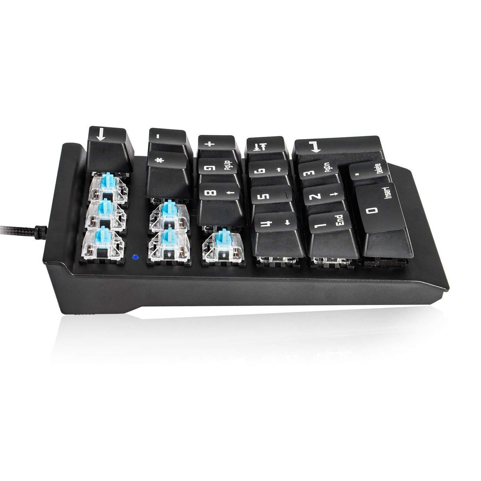 Wired Numeric Keypad Financial Accounting Laptop PC 22-Key Numpad Black