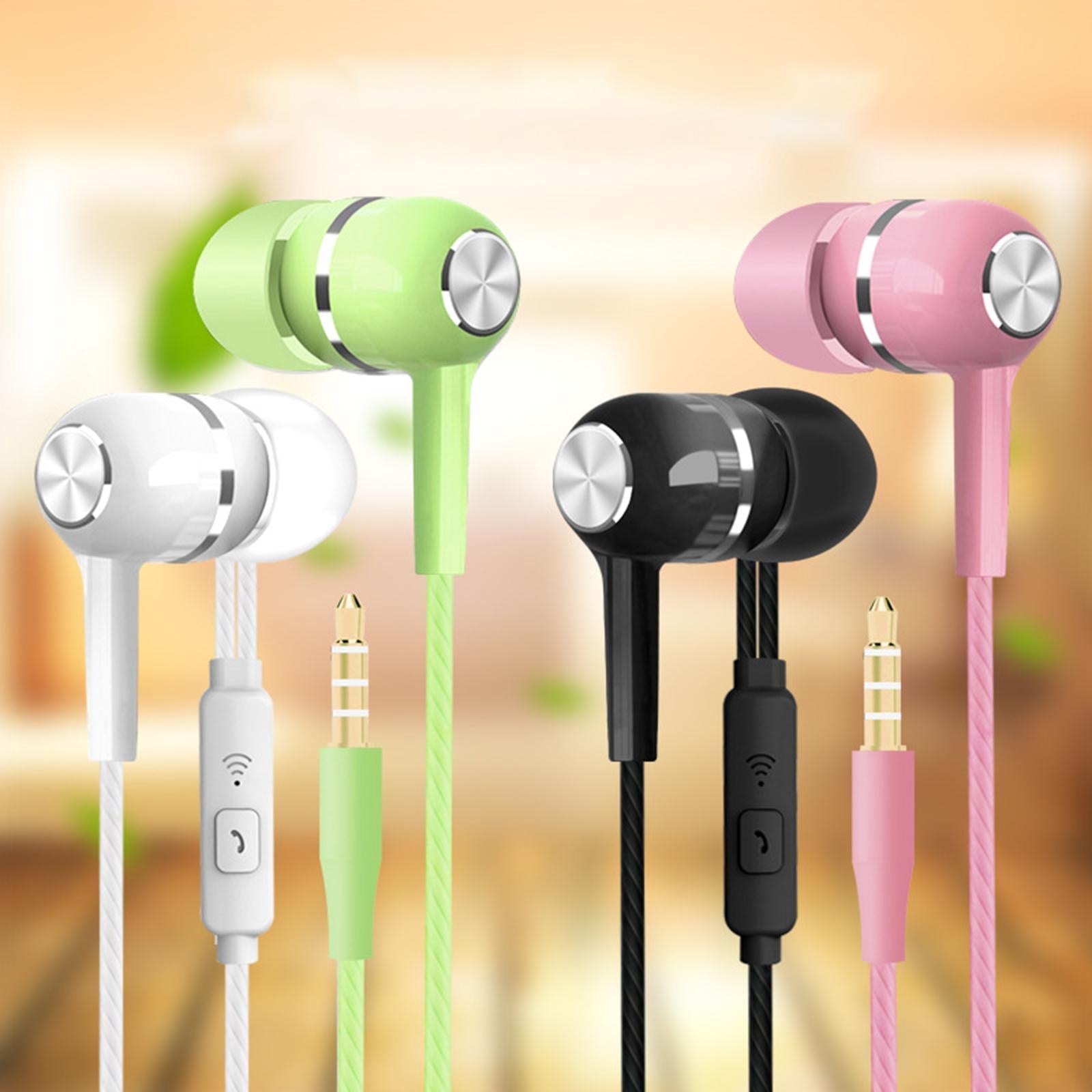 S12 3.5mm Earphone In-Ear for Smartphone PC Wire Control Pink