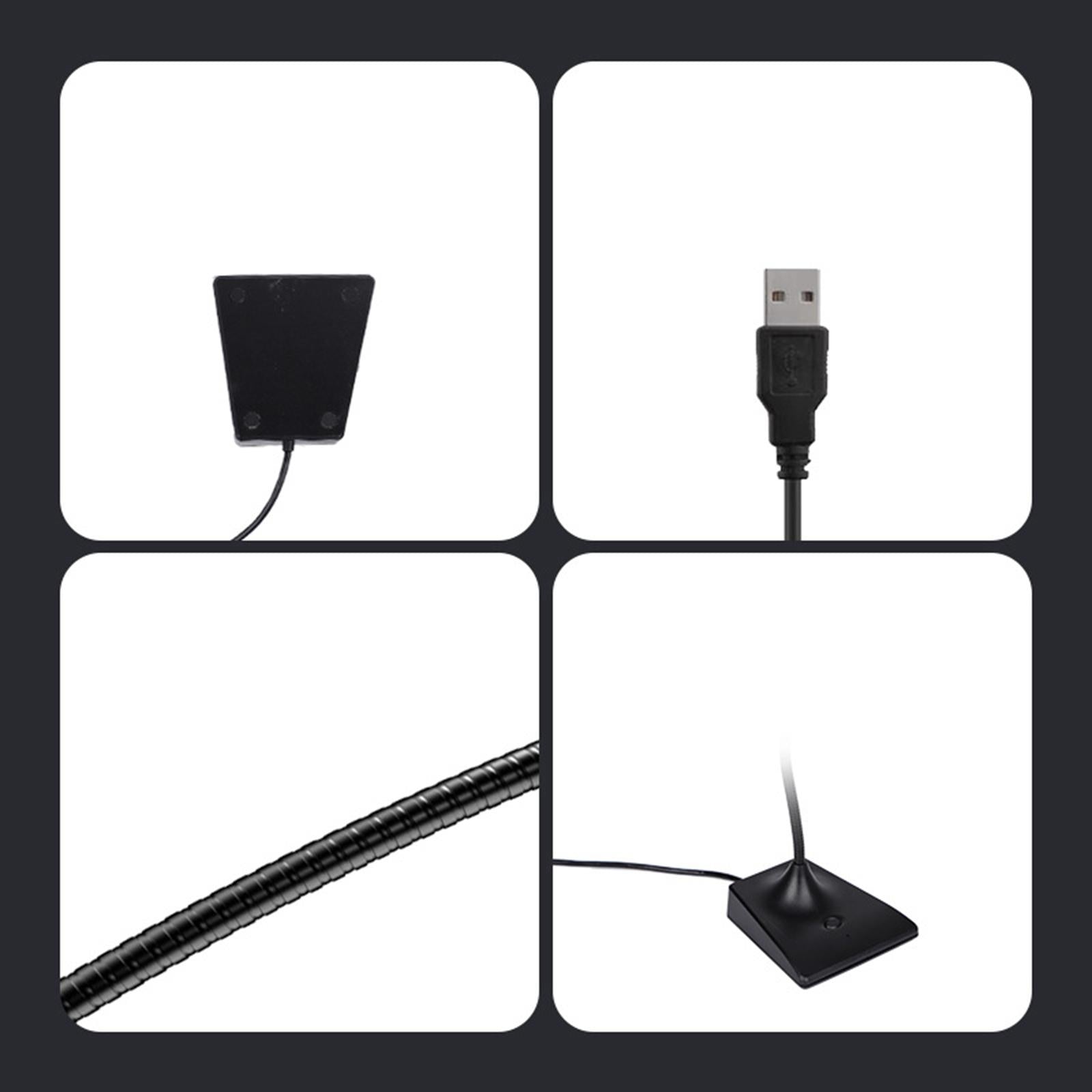 USB Computer Microphone Plug and Play Adjustable Gooseneck for PC Gaming