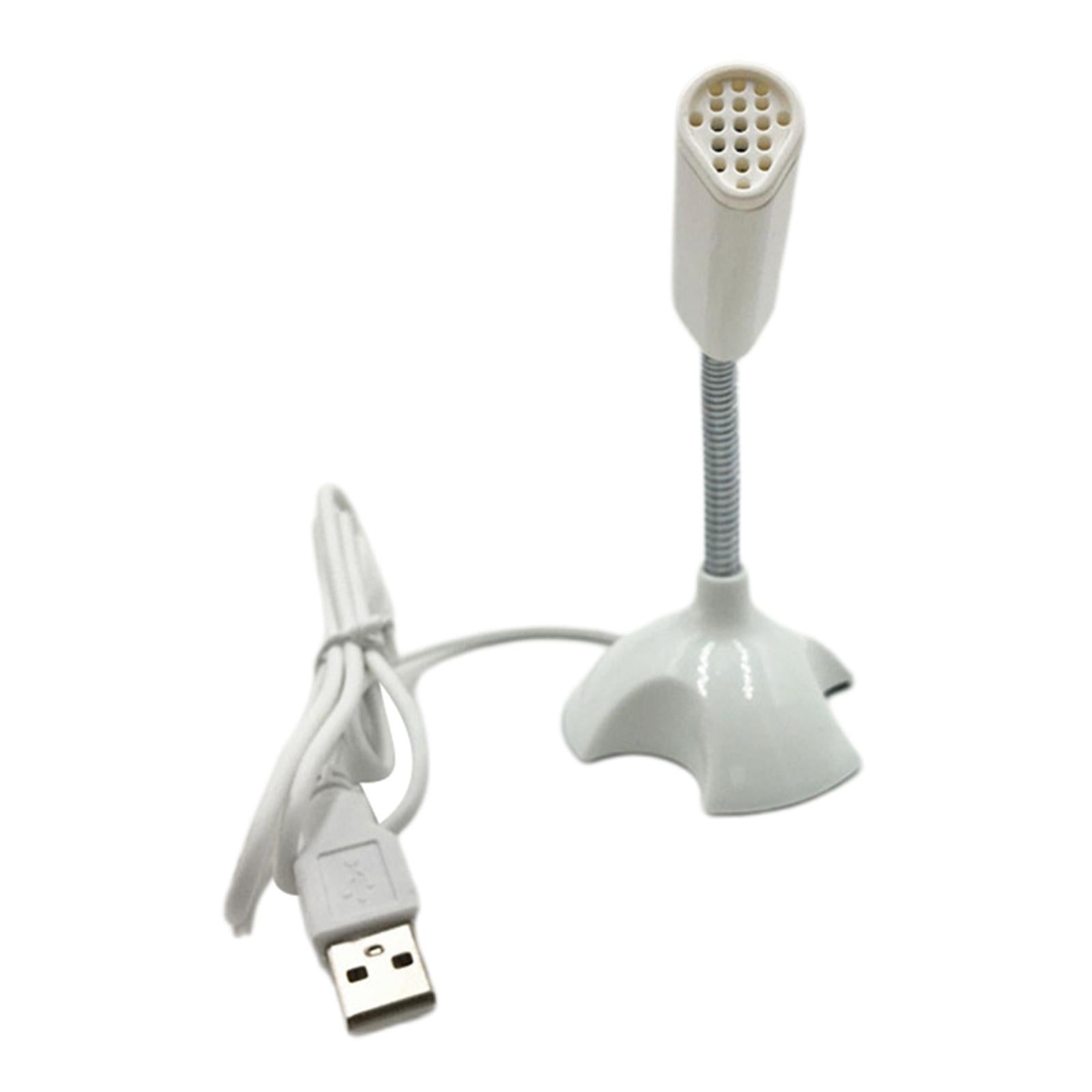 USB Desktop Microphone 360 Degree Pick up Omnidirectional for Studio Speech White