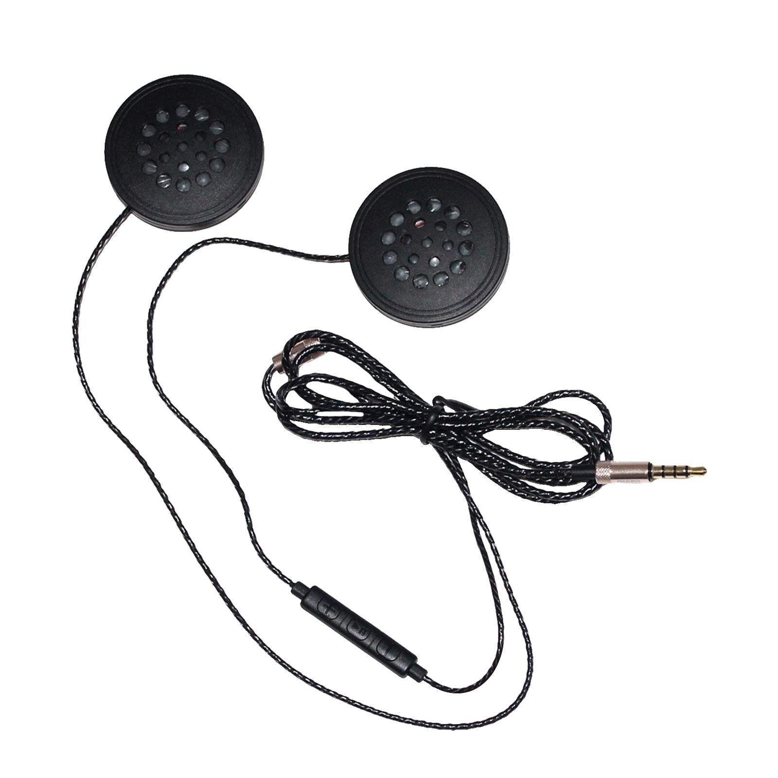 Wired Motorcycle Headset 3.5mm Helmet Headphone for Mobile Phone 3 Buttons