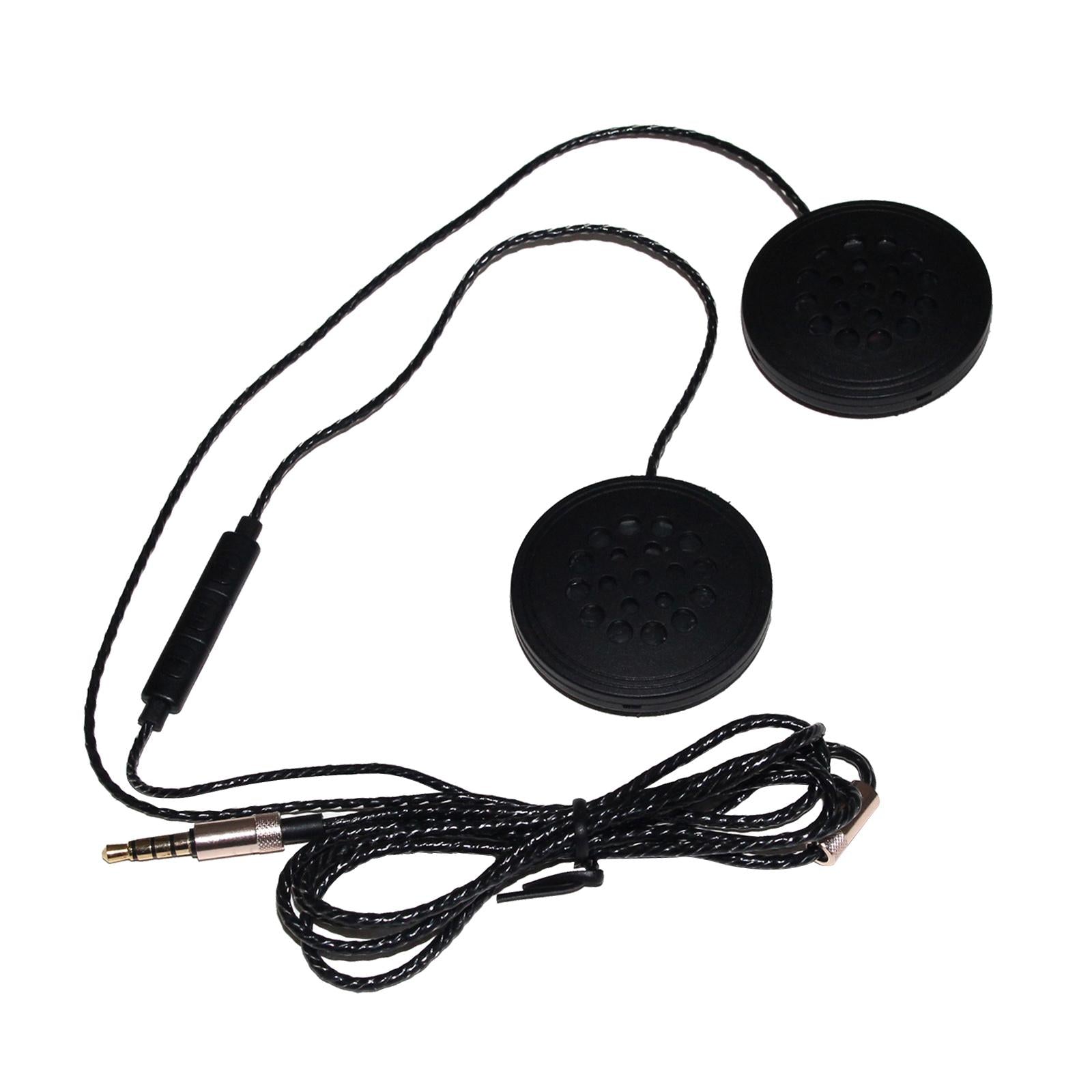 Wired Motorcycle Headset 3.5mm Helmet Headphone for Mobile Phone 3 Buttons