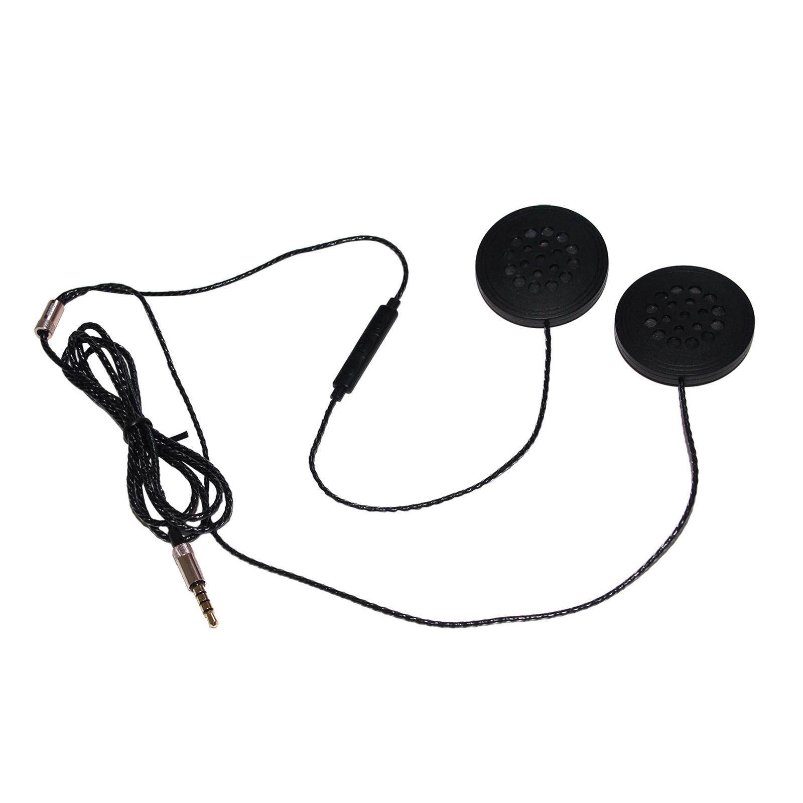 Wired Motorcycle Headset 3.5mm Helmet Headphone for Mobile Phone 3 Buttons