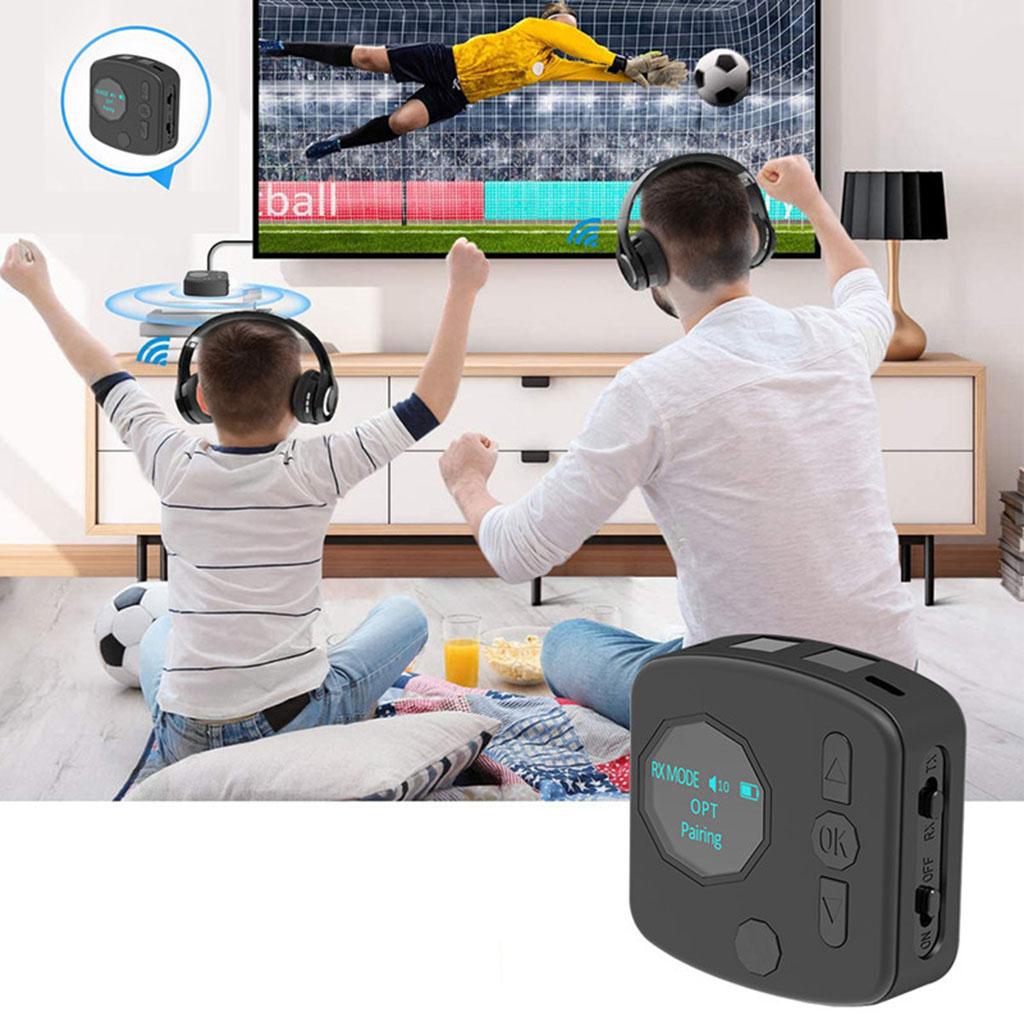 Bluetooth 5.0 Transmitter Receiver 2-In-1 Dual Link Wireless for Headphones