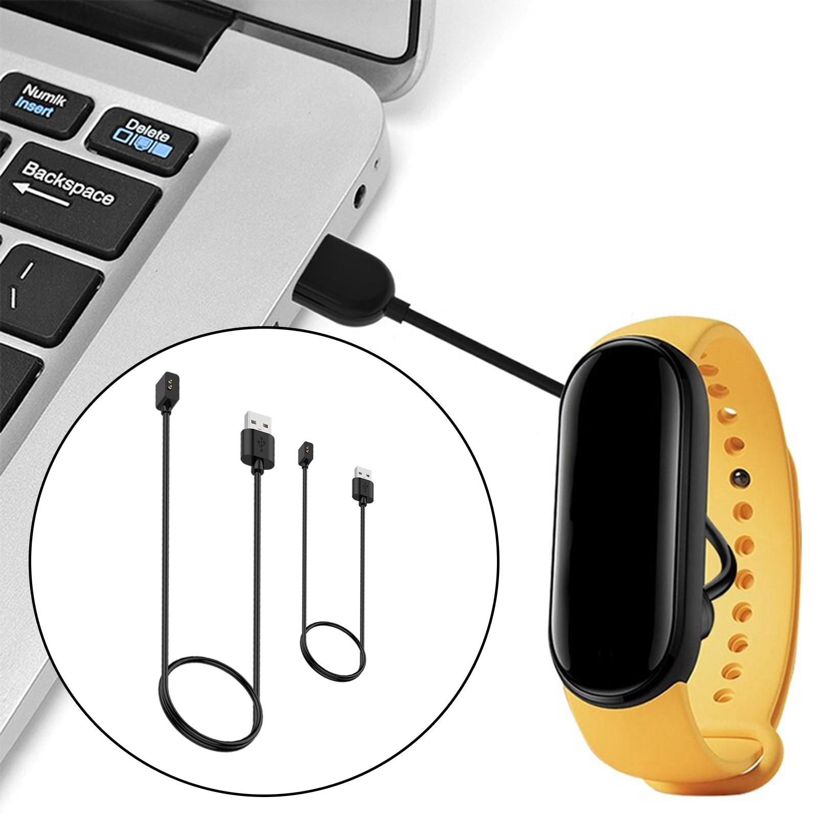 USB Charging Cable Smart Bracelet Black for Redmi Smart Band Pro Accessories 55mm