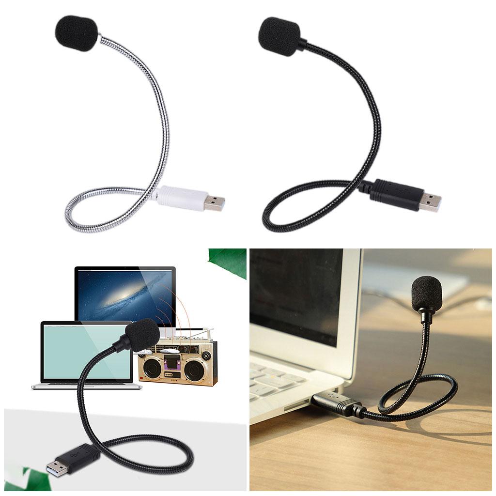 USB Condenser Microphones 360 Omni-Directional for Computer  Black