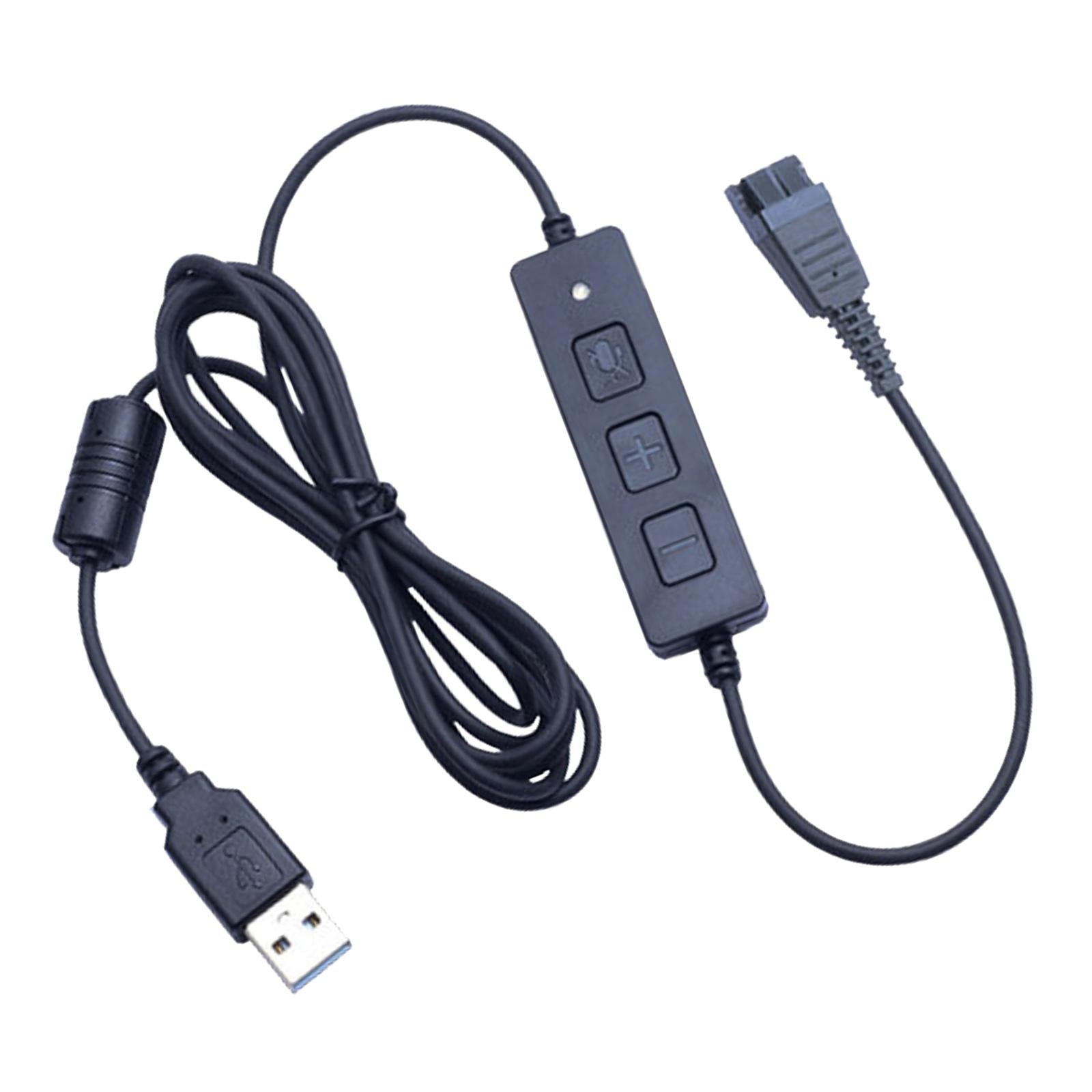 Headset Quick Disconnect Qd Connector Cable to USB for Jabra GN-OD Interface