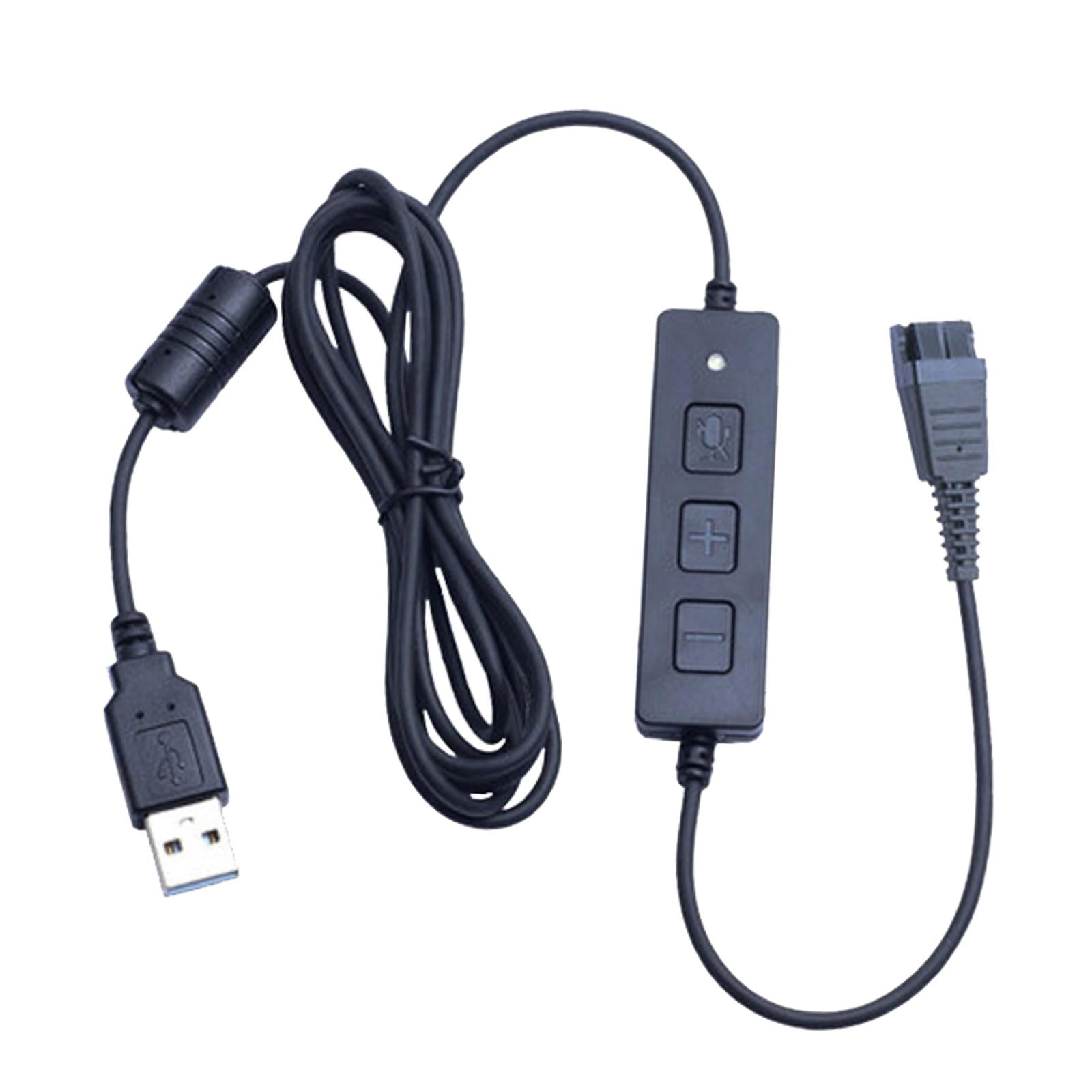 Headset Quick Disconnect Qd Connector Cable to USB for Jabra GN-OD Interface