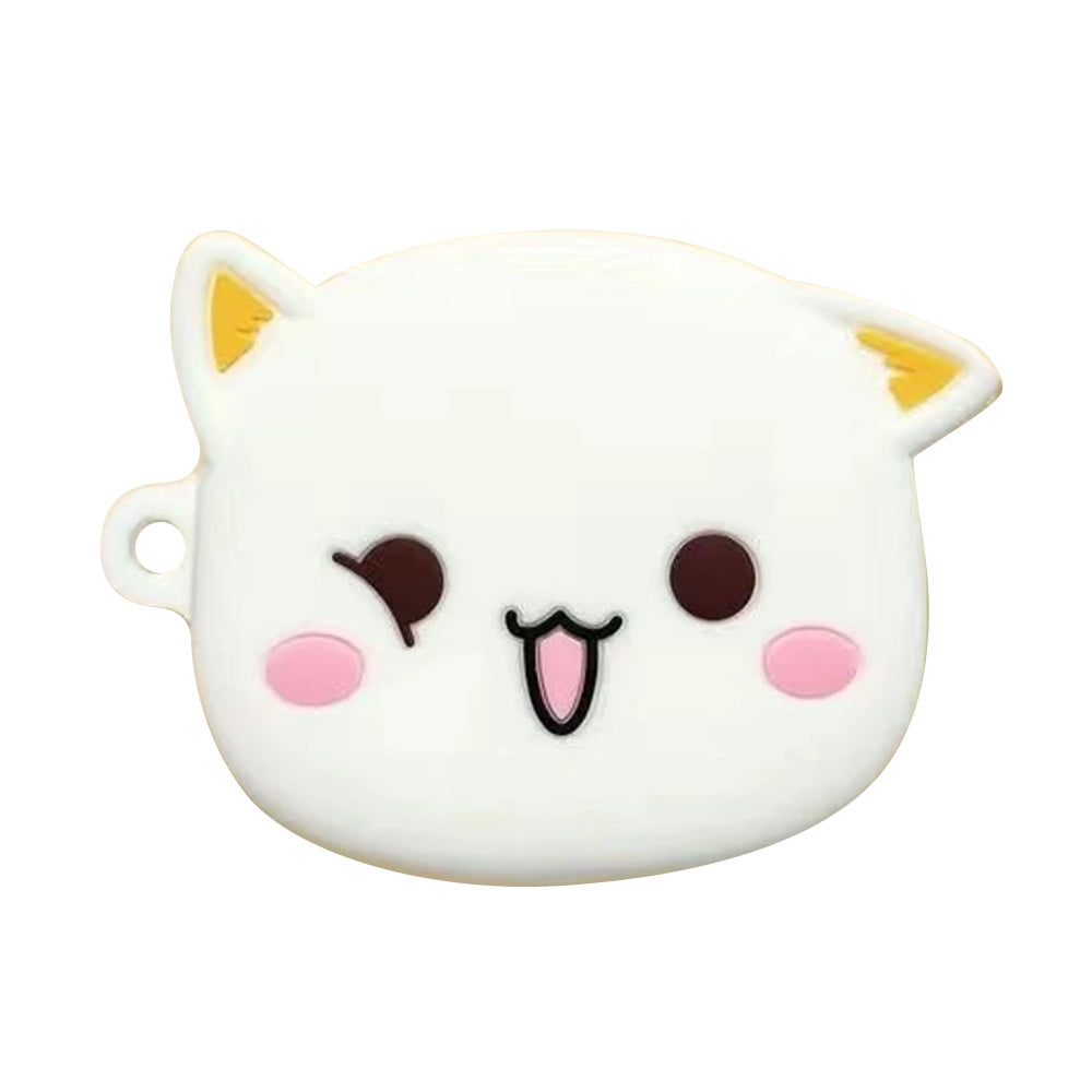 For Xiaomi Redmi Buds 4 Lite Cartoon Design Bluetooth Earphone Silicone Anti-drop Cover - White Cat