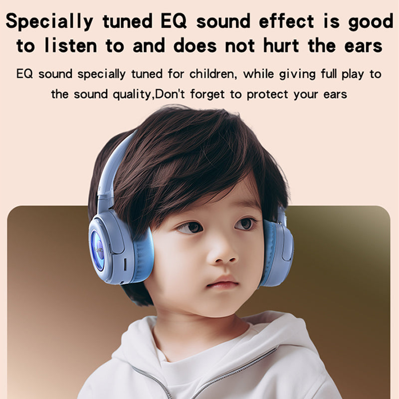 YESIDO EP06 Kids Wireless Bluetooth Stereo Music Headphone Children Head-mounted Headset - Black