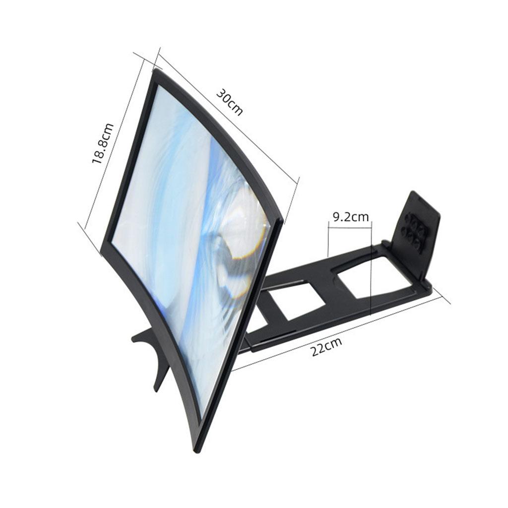 Screen Amplifier Curved Screen Eye Protection Foldable for Movie TV Gaming