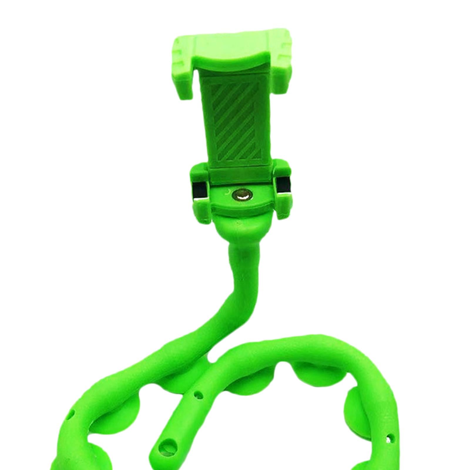 Cute Caterpillar Mobile Phone Holder Worm Flexible Phone Suction Cup Green