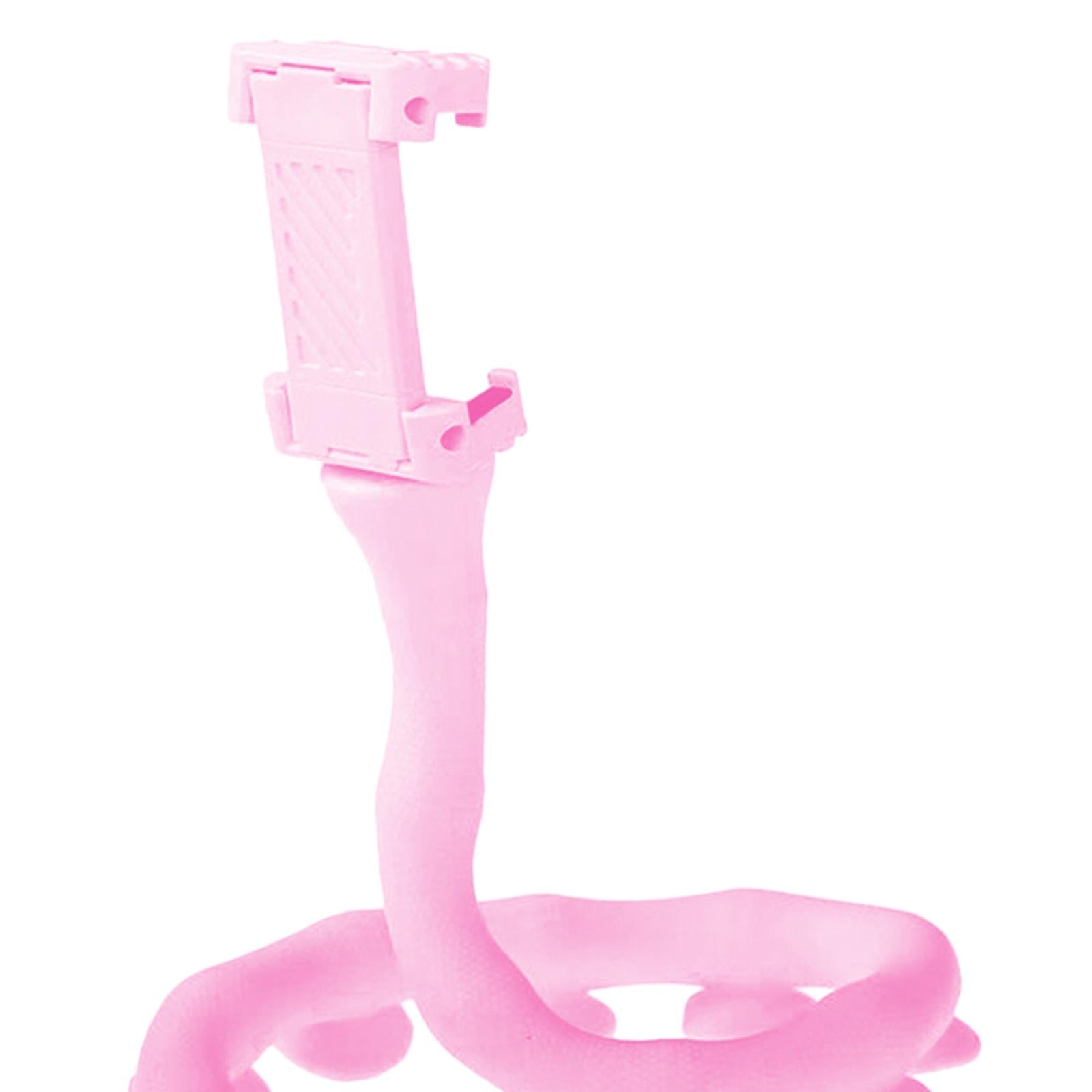 Cute Caterpillar Mobile Phone Holder Worm Flexible Phone Suction Cup Pink