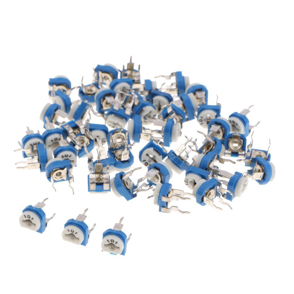 50x-10-Values-Linear-Trimmer-Potentiometer-Variable-Resistor-3-Terminal-100R