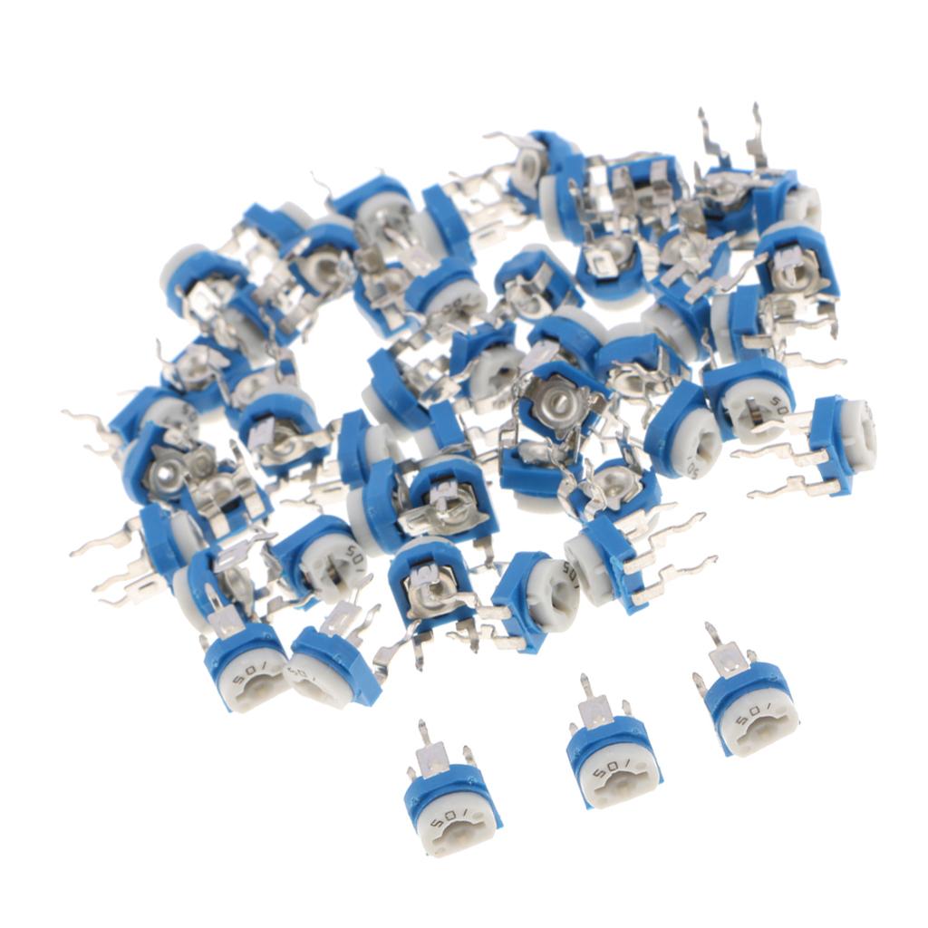 50x-10-Values-Linear-Trimmer-Potentiometer-Variable-Resistor-3-Terminal-500R