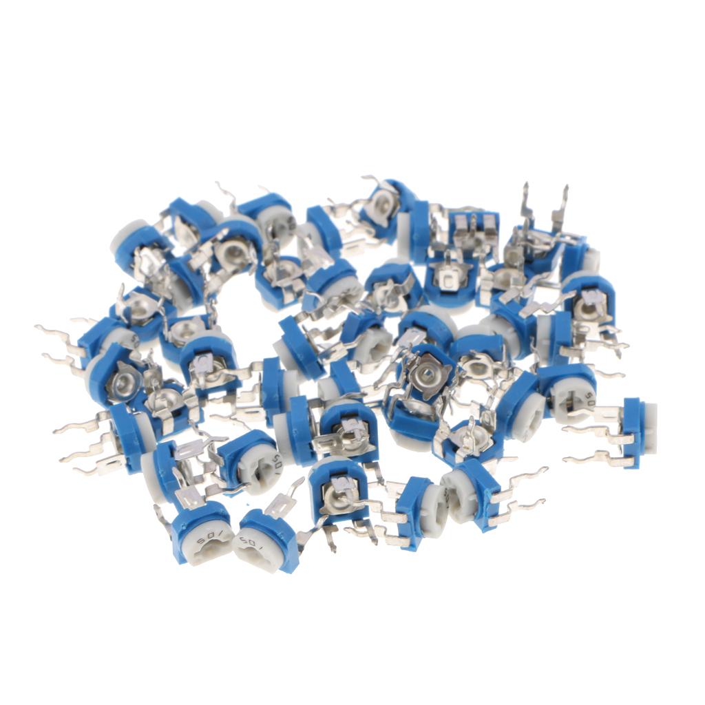 50x-10-Values-Linear-Trimmer-Potentiometer-Variable-Resistor-3-Terminal-500R