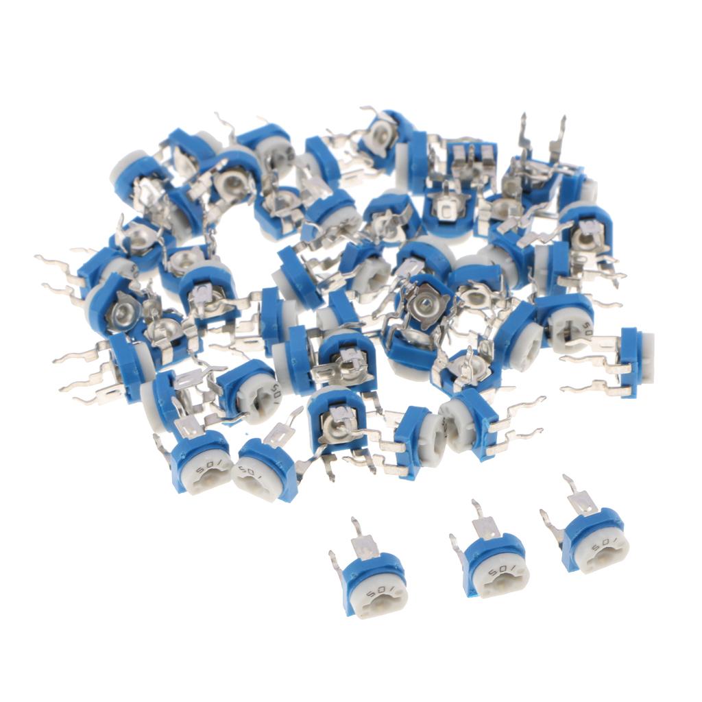 50x-10-Values-Linear-Trimmer-Potentiometer-Variable-Resistor-3-Terminal-500R