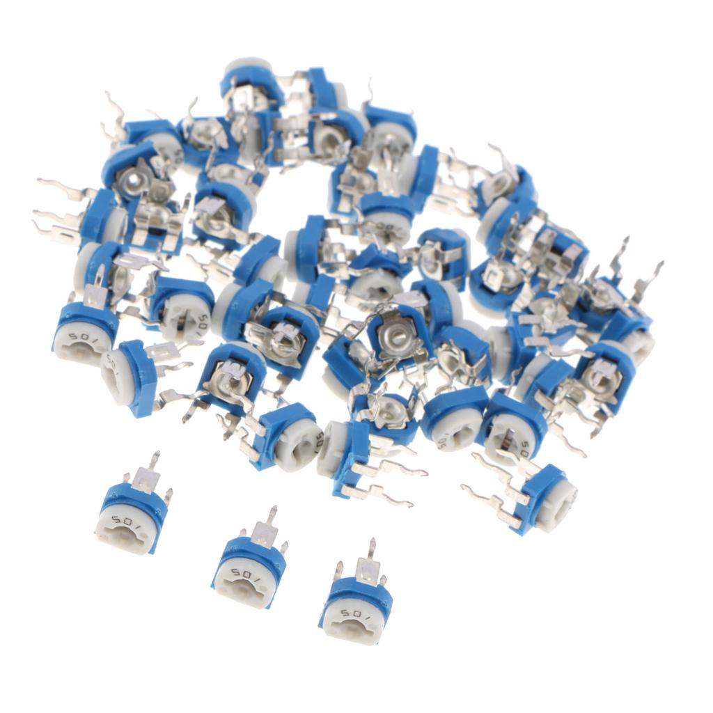 50x-10-Values-Linear-Trimmer-Potentiometer-Variable-Resistor-3-Terminal-500R