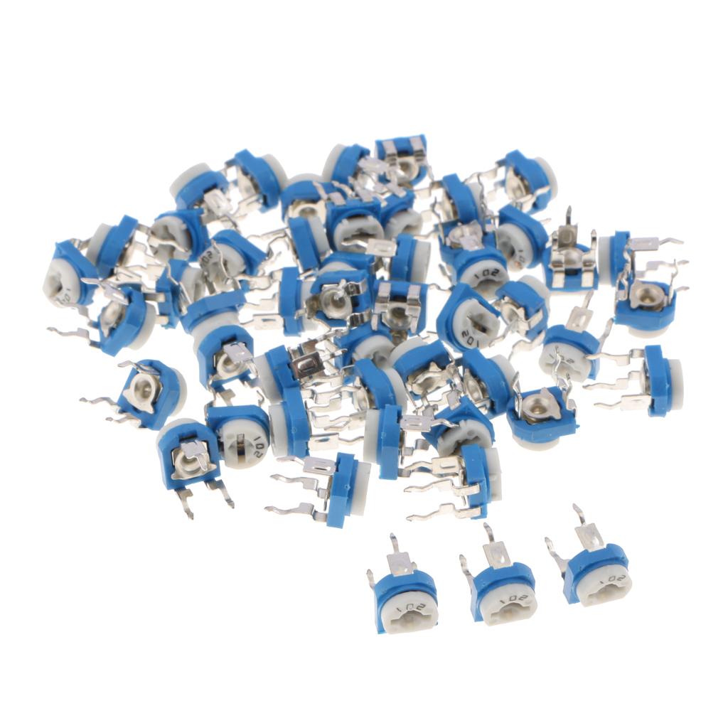 50x-10-Values-Linear-Trimmer-Potentiometer-Variable-Resistor-3-Terminal-1K