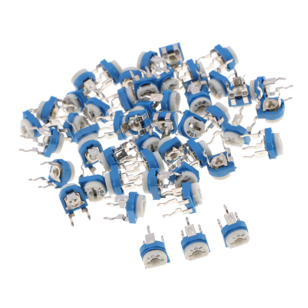 50x-10-Values-Linear-Trimmer-Potentiometer-Variable-Resistor-3-Terminal-1K