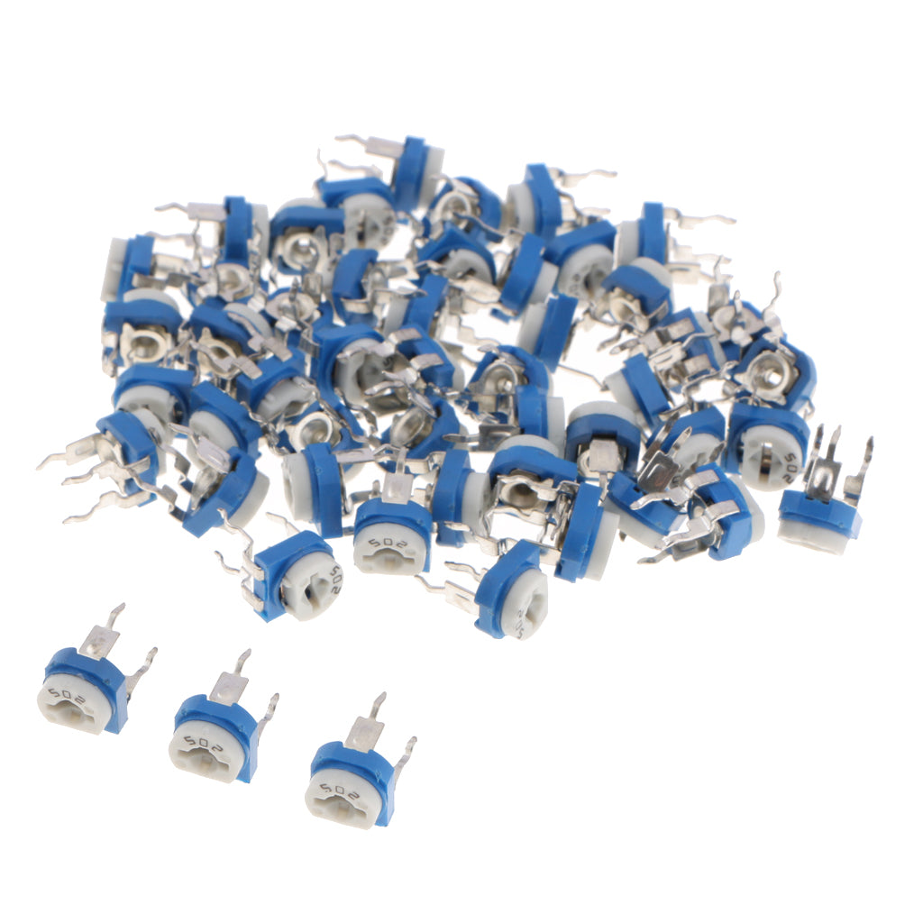 50x-10-Values-Linear-Trimmer-Potentiometer-Variable-Resistor-3-Terminal-5K