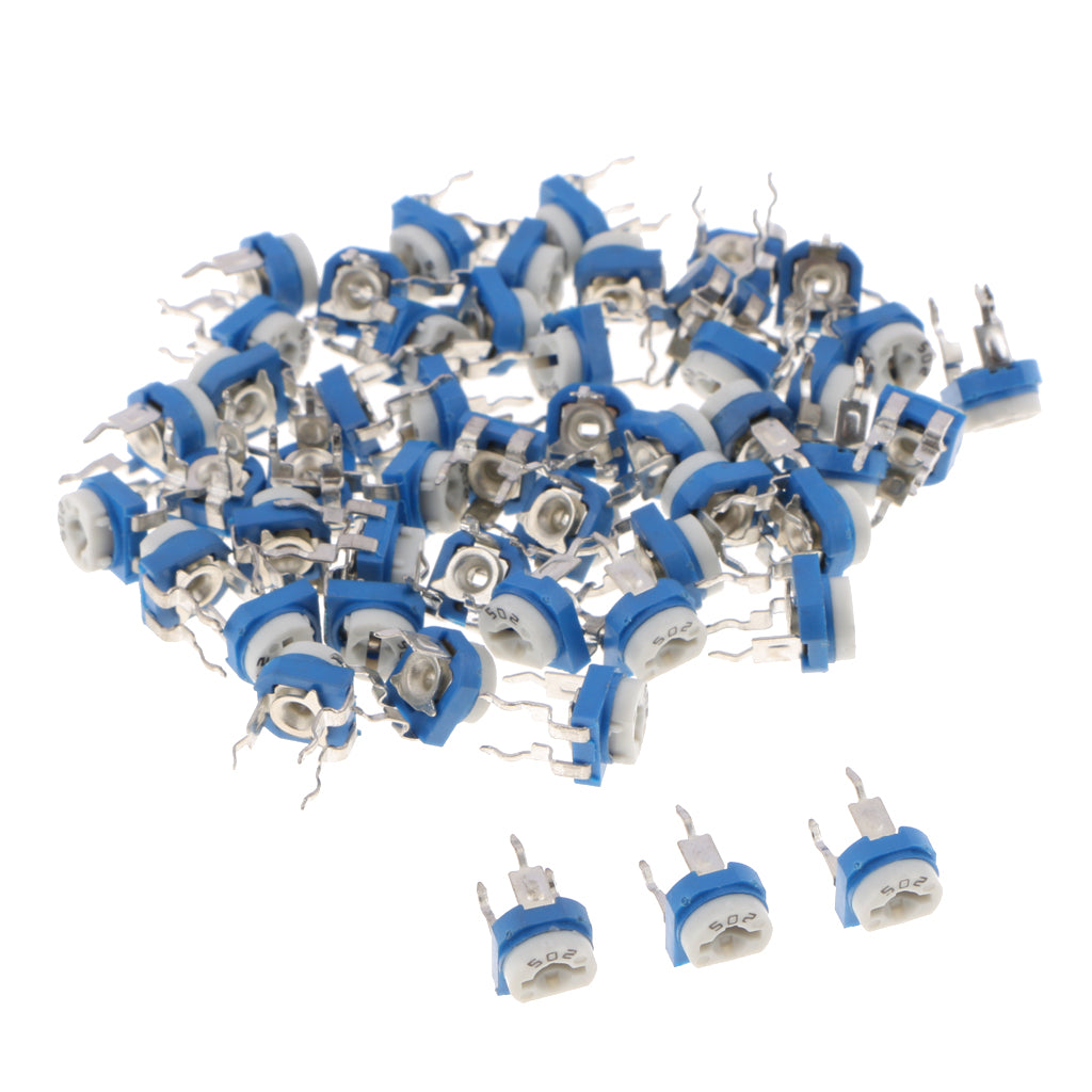 50x-10-Values-Linear-Trimmer-Potentiometer-Variable-Resistor-3-Terminal-5K