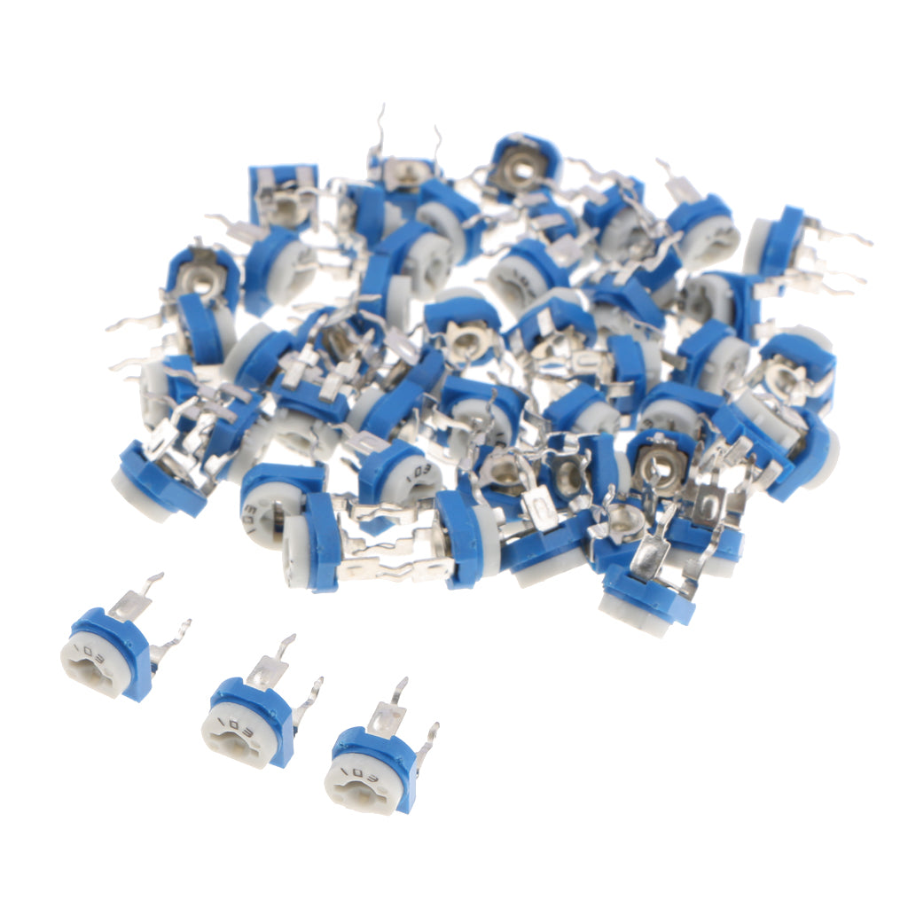 50x-10-Values-Linear-Trimmer-Potentiometer-Variable-Resistor-3-Terminal-10K