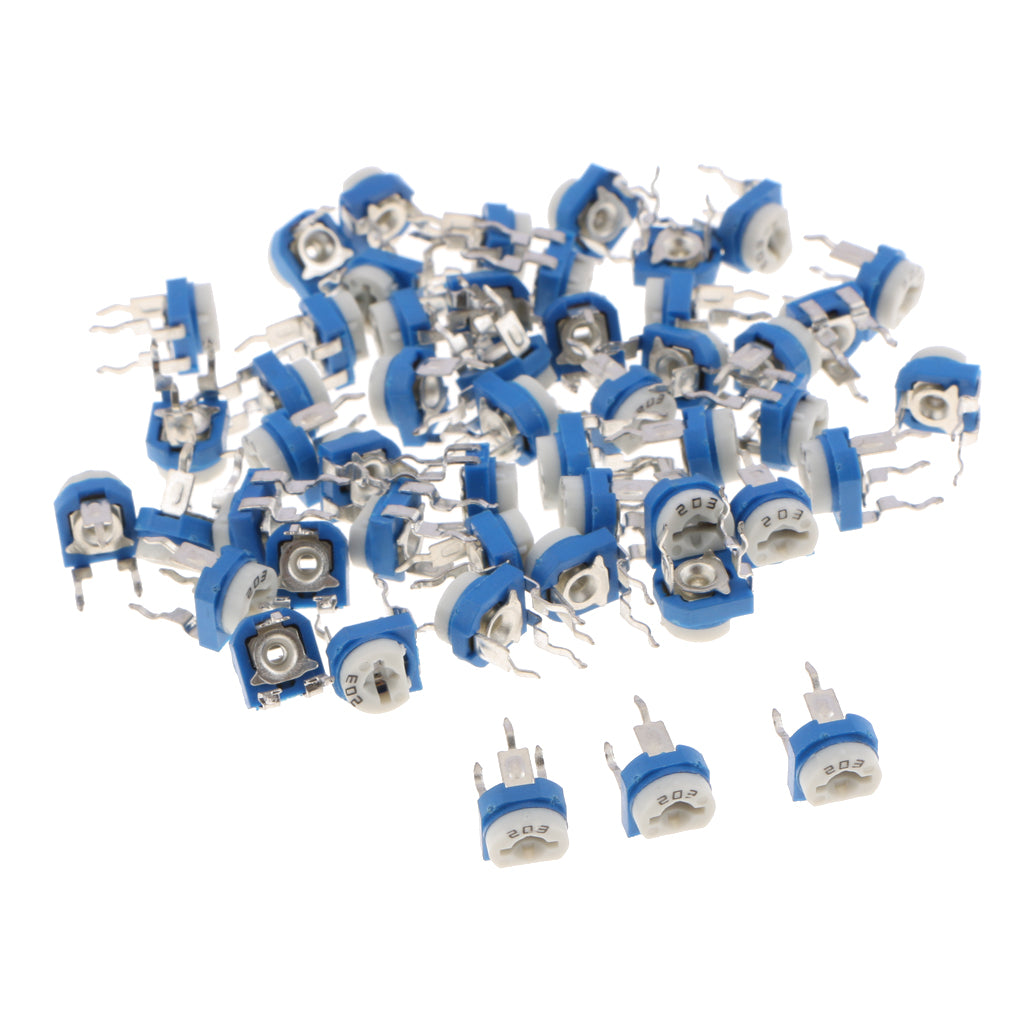 50x-10-Values-Linear-Trimmer-Potentiometer-Variable-Resistor-3-Terminal-20K