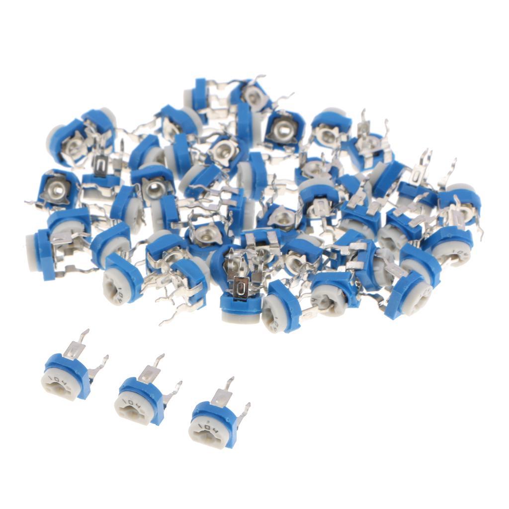 50x-10-Values-Linear-Trimmer-Potentiometer-Variable-Resistor-3-Terminal-100K