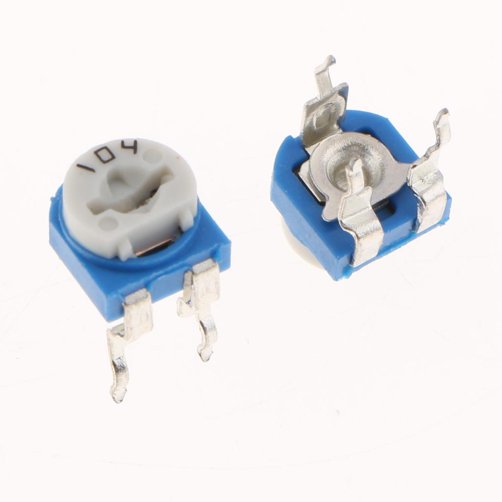 50x-10-Values-Linear-Trimmer-Potentiometer-Variable-Resistor-3-Terminal-100K