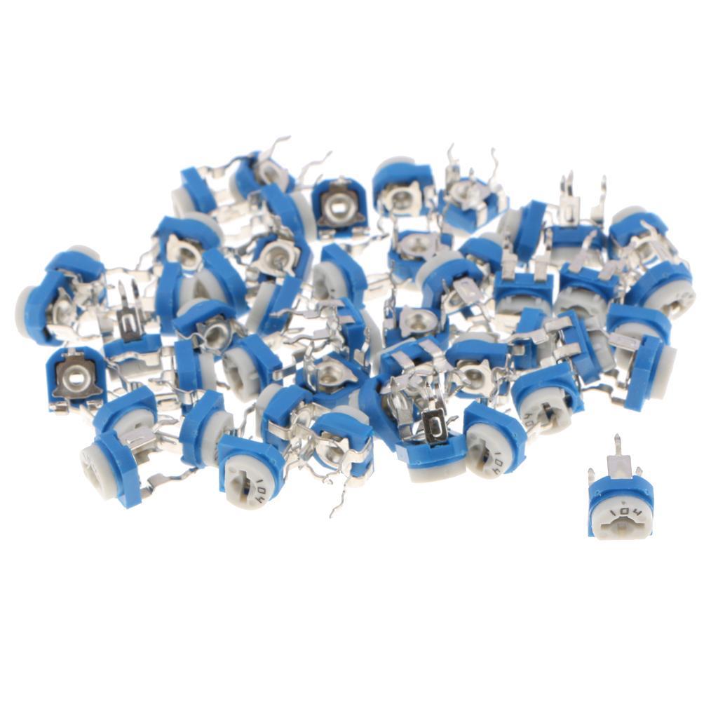 50x-10-Values-Linear-Trimmer-Potentiometer-Variable-Resistor-3-Terminal-100K