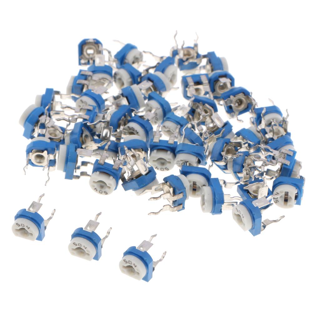 50x-10-Values-Linear-Trimmer-Potentiometer-Variable-Resistor-3-Terminal-500K