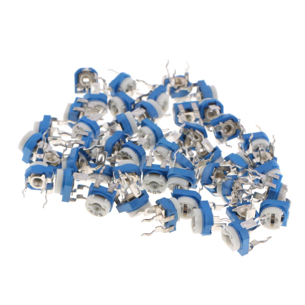 50x-10-Values-Linear-Trimmer-Potentiometer-Variable-Resistor-3-Terminal-500K