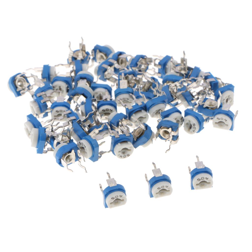 50x-10-Values-Linear-Trimmer-Potentiometer-Variable-Resistor-3-Terminal-500K