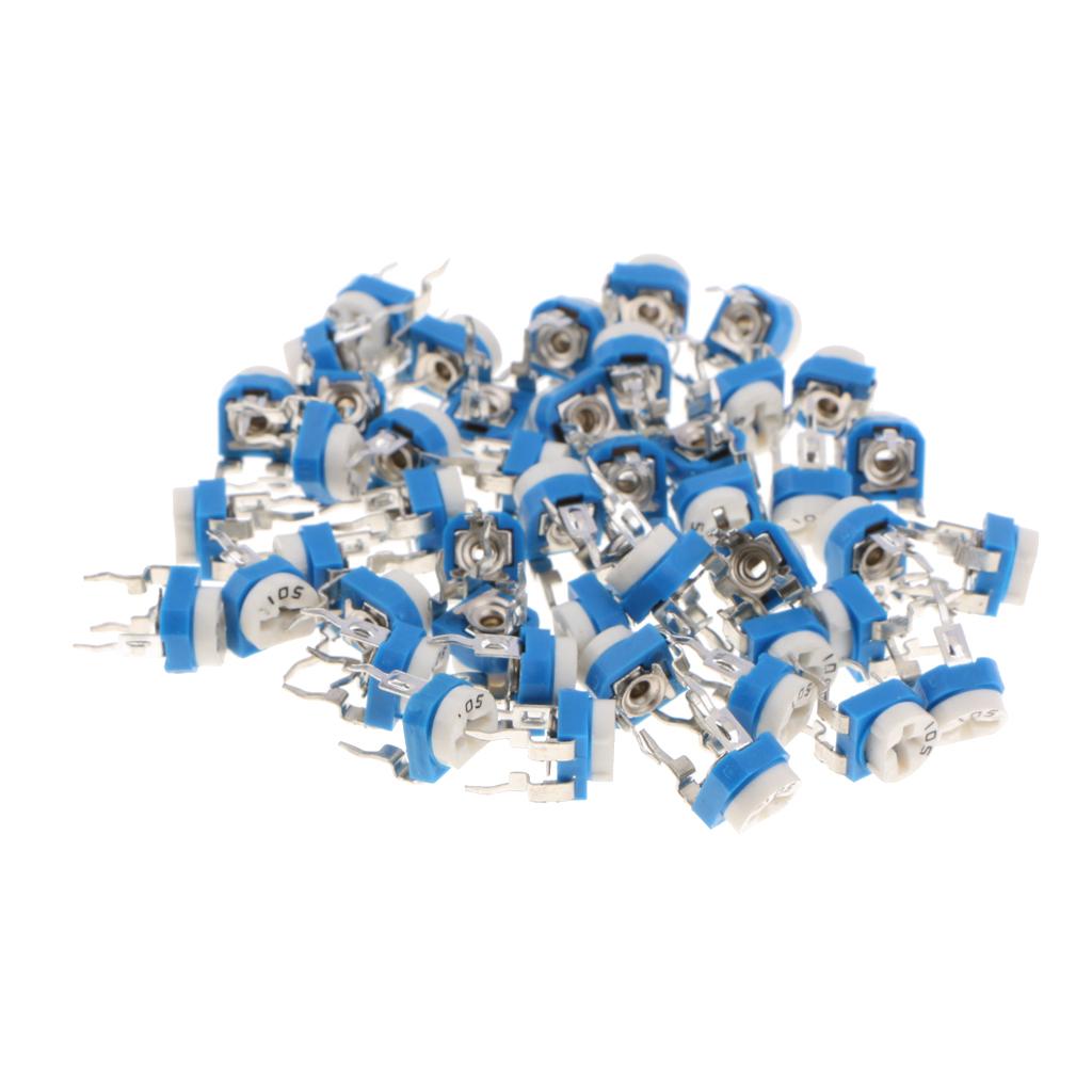 50x-10-Values-Linear-Trimmer-Potentiometer-Variable-Resistor-3-Terminal-1M