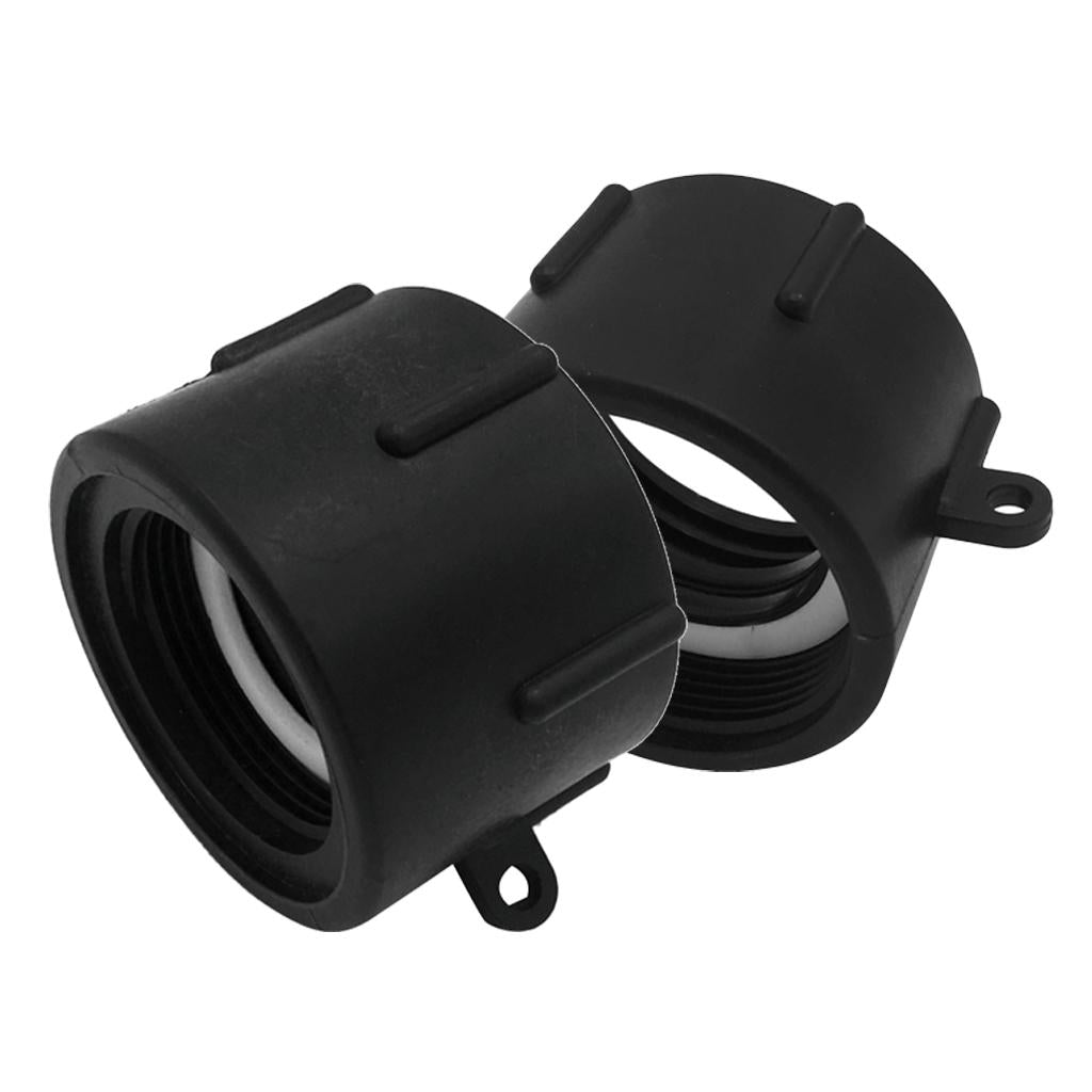 Plastic-Black-1000L-IBC-Water-Tank-Hose-Adapter-Hose-Connectors-Fittings-fine-thread-66mm