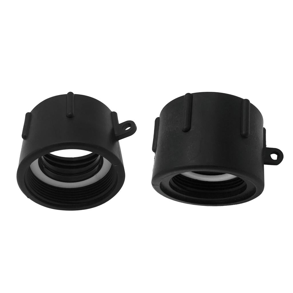 Plastic-Black-1000L-IBC-Water-Tank-Hose-Adapter-Hose-Connectors-Fittings-fine-thread-66mm