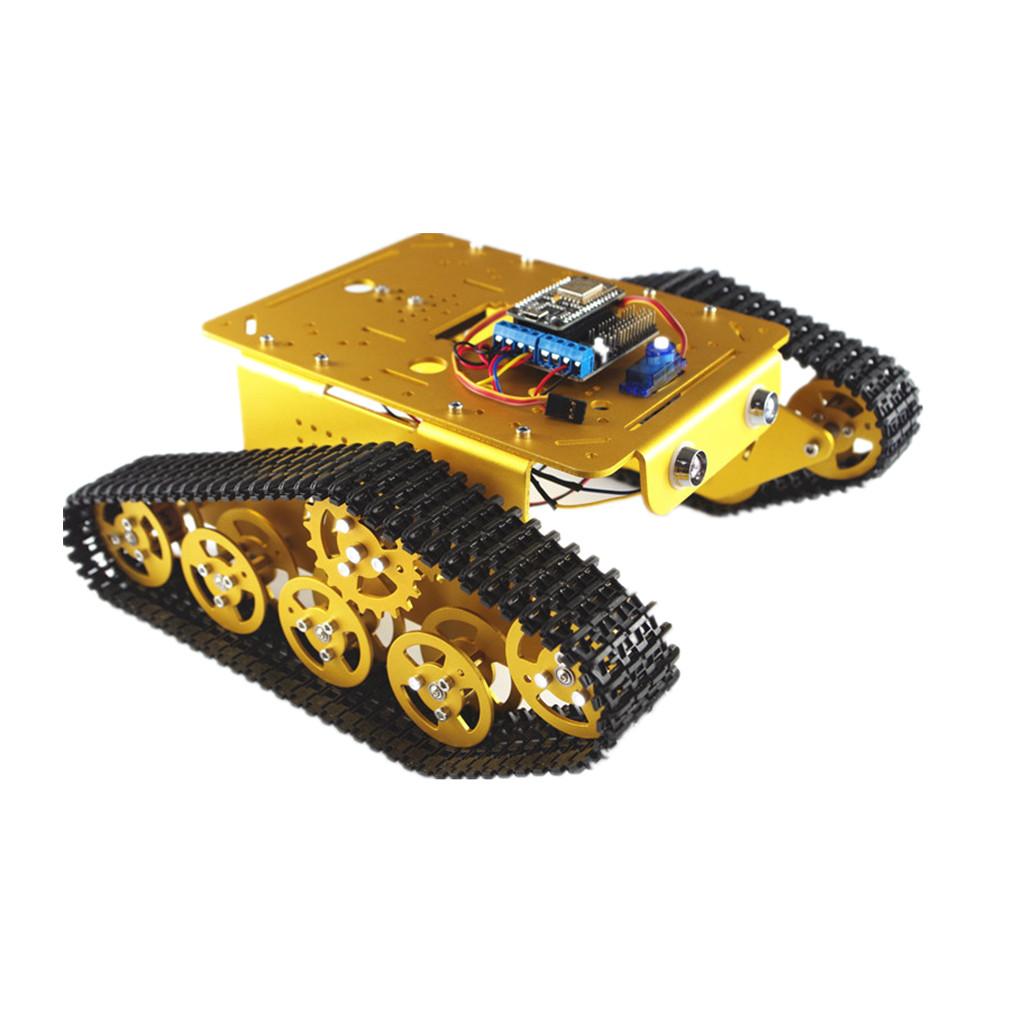 T300-Wi-fi-RC-Tank-Car-Chassis-Robot-Controlled-based-on-Nodemcu-ESP8266-Gold