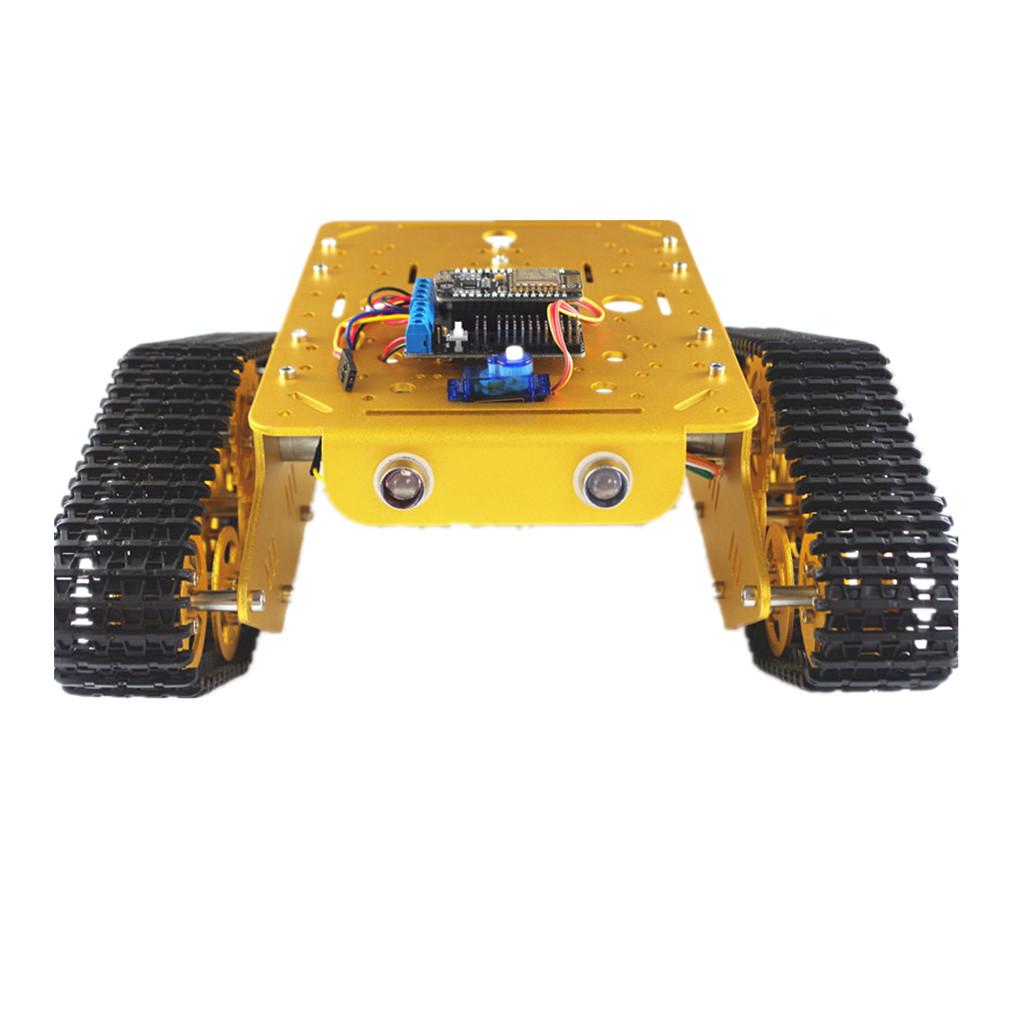 T300-Wi-fi-RC-Tank-Car-Chassis-Robot-Controlled-based-on-Nodemcu-ESP8266-Gold