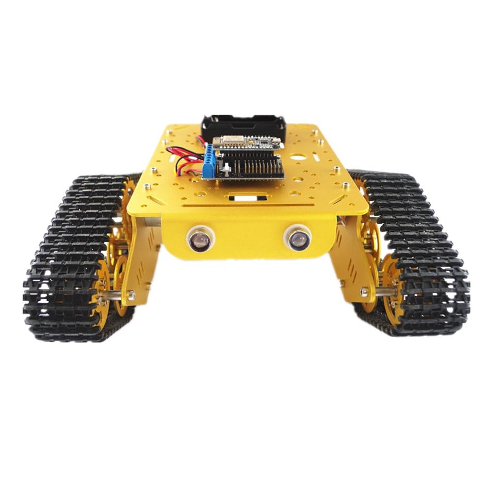 T300-Wi-fi-RC-Tank-Car-Chassis-Robot-Controlled-based-on-Nodemcu-ESP8266-Gold