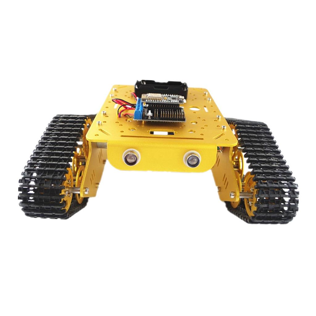 T300-Wi-fi-RC-Tank-Car-Chassis-Robot-Controlled-based-on-Nodemcu-ESP8266-Gold